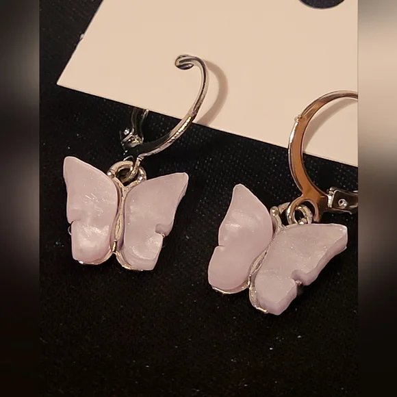 🛍️ 𝑷𝒊𝒏𝒌 & 𝑺𝒊𝒍𝒗𝒆𝒓 𝑩𝒖𝒕𝒕𝒆𝒓𝒇𝒍𝒚 𝑫𝒓𝒐𝒑 𝑬𝒂𝒓𝒓𝒊𝒏𝒈𝒔 - Picture 2 of 3